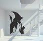 Preview: 46231 Herr der Ringe Gandalf mit Frodo Silhouette Wandtattoo